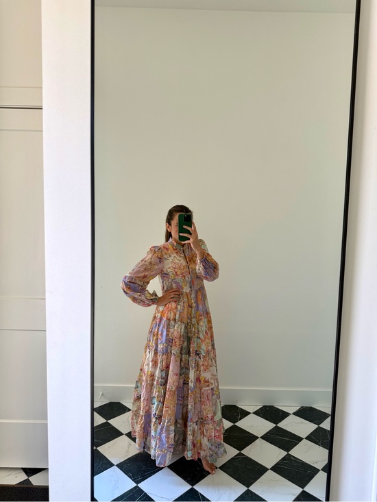 Zimmermann Dresses & Skirts - Zimmermann Cira Tiered Shirt Dress Patch Multi Floral Size 0